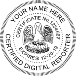 Louisiana Certified Digital Reporter ES Pocket Seal